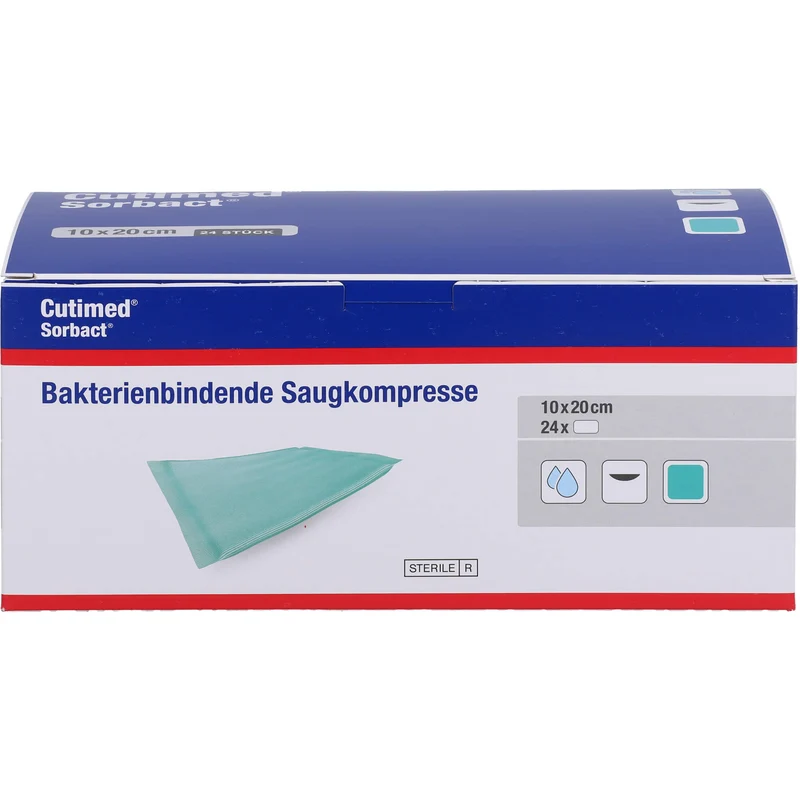 Cutimed Sorbact Saugkompressen 10x20cm, 24 St KOM