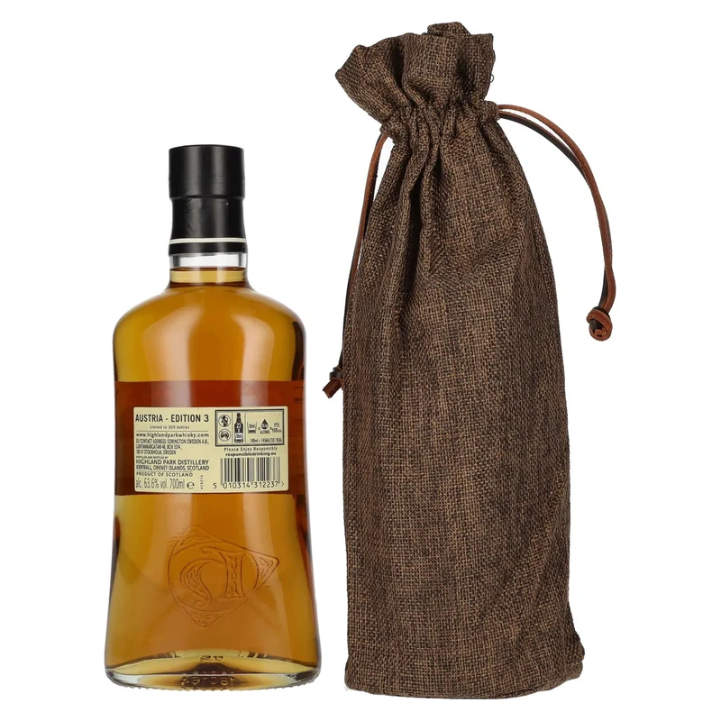 Highland Park 11 Years Old AUSTRIA - EDITION 3 2009 63,6% Vol. 0,7l im Leinensackerl