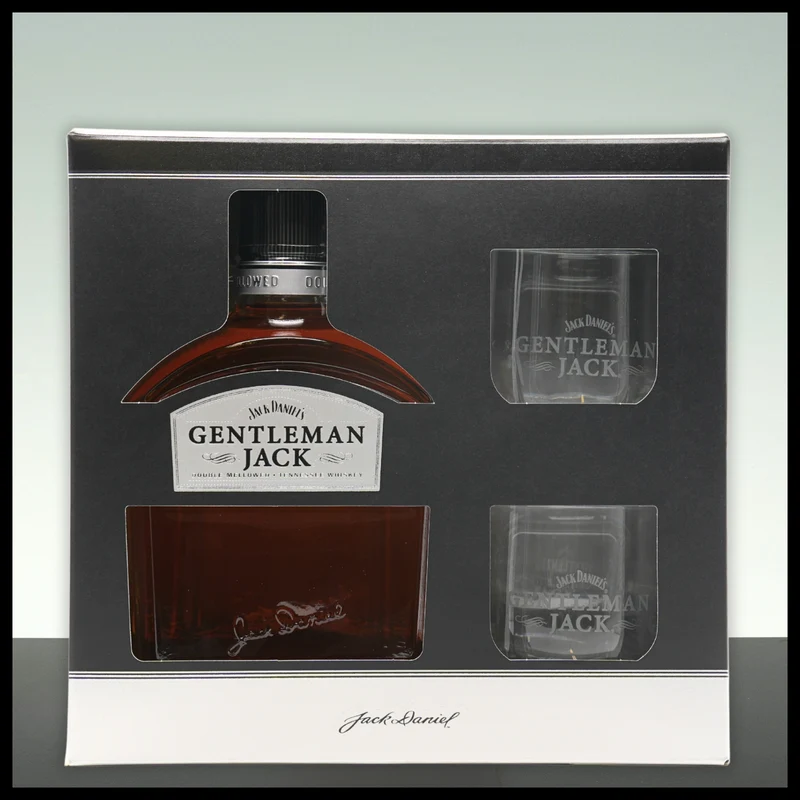 Jack Daniel's Gentleman Jack Geschenkbox mit 2 Gläsern 0,7L - 40% Vol.