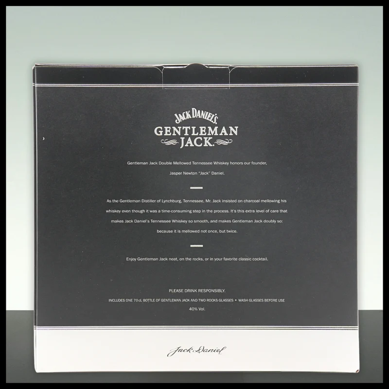 Jack Daniel's Gentleman Jack Geschenkbox mit 2 Gläsern 0,7L - 40% Vol.