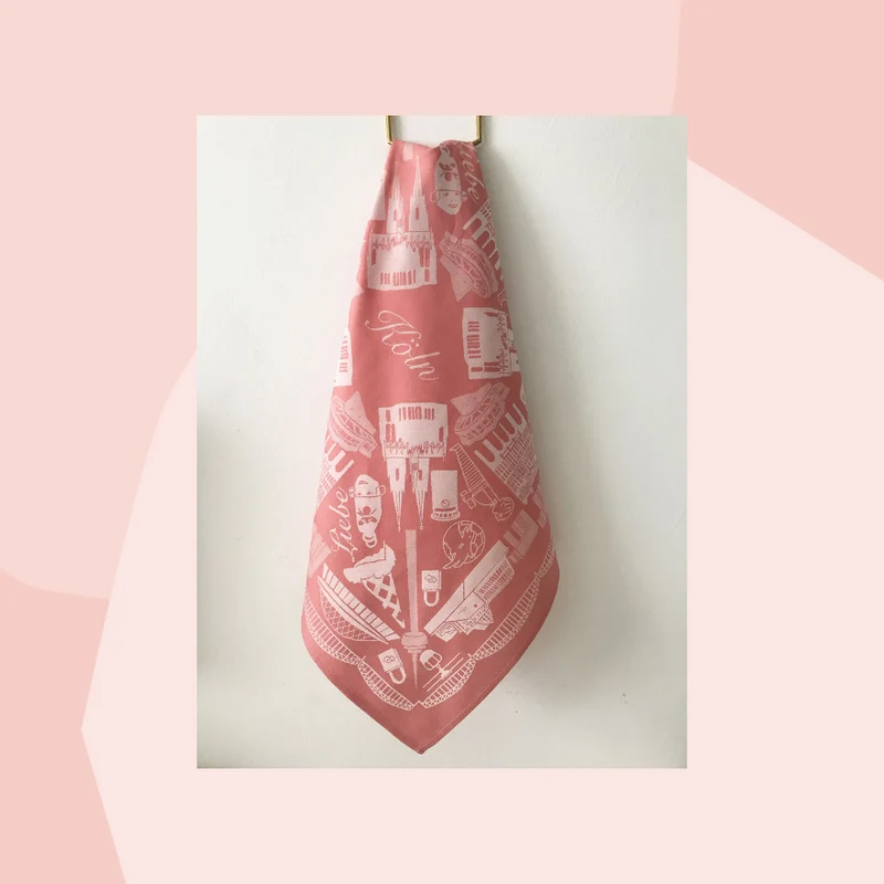 Geschirrtuch: Citytowel Köln - Korall