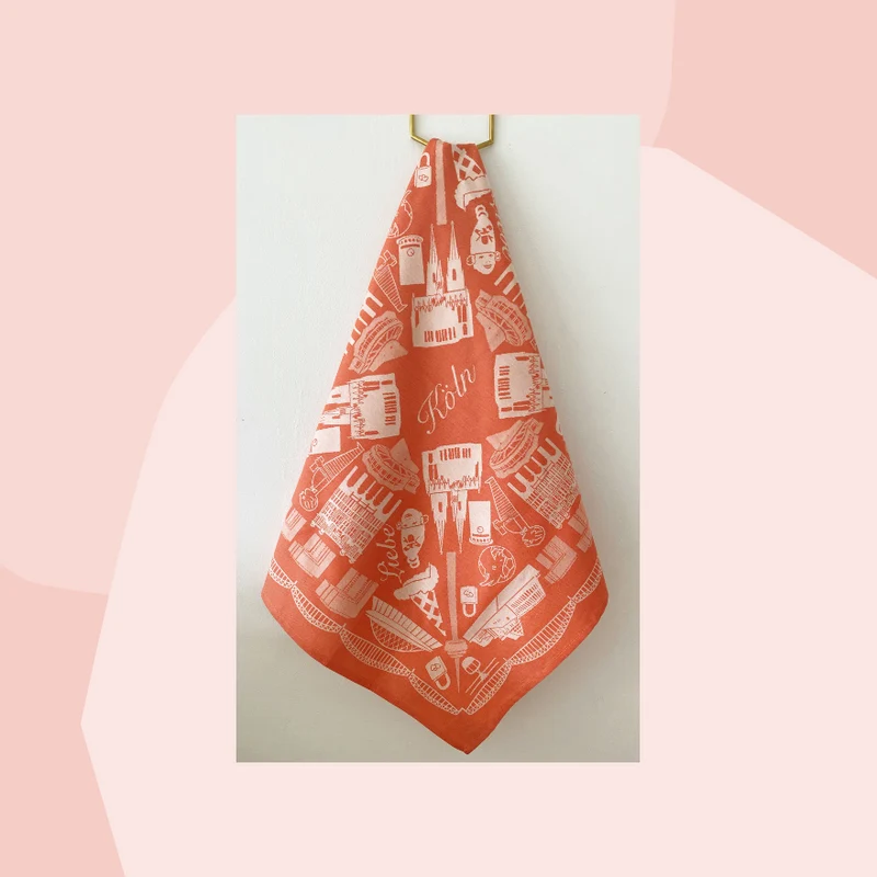 Geschirrtuch: Citytowel Köln - Orange
