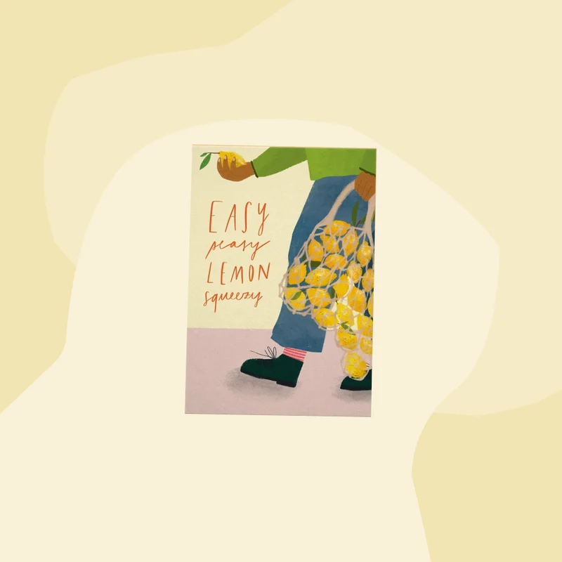 Postkarte: Easy peasy lemon squeezy