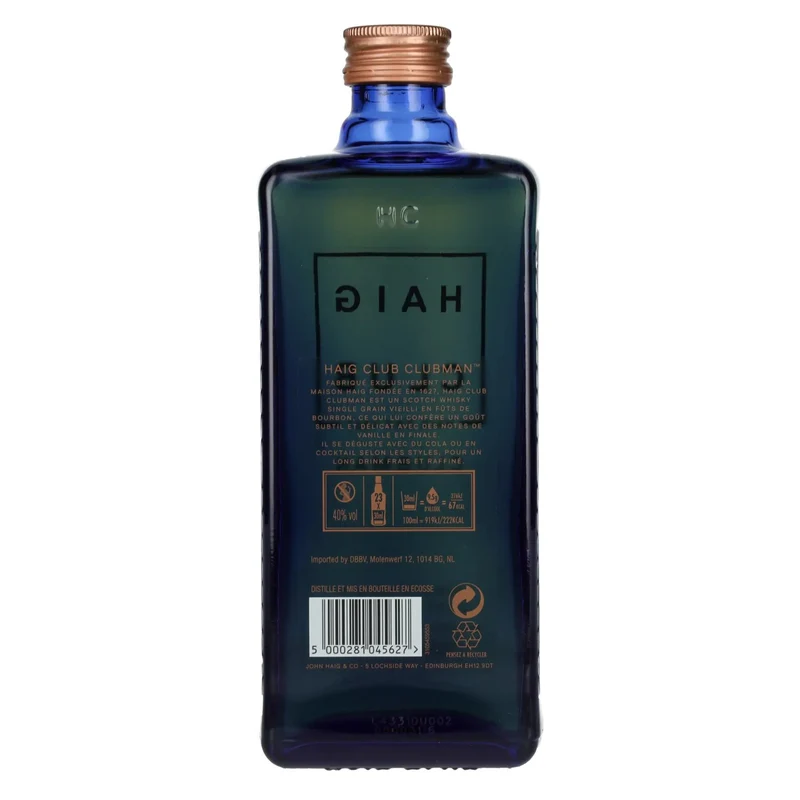 Haig Club CLUBMAN Single Grain Scotch Whisky 40% Vol. 0,7l
