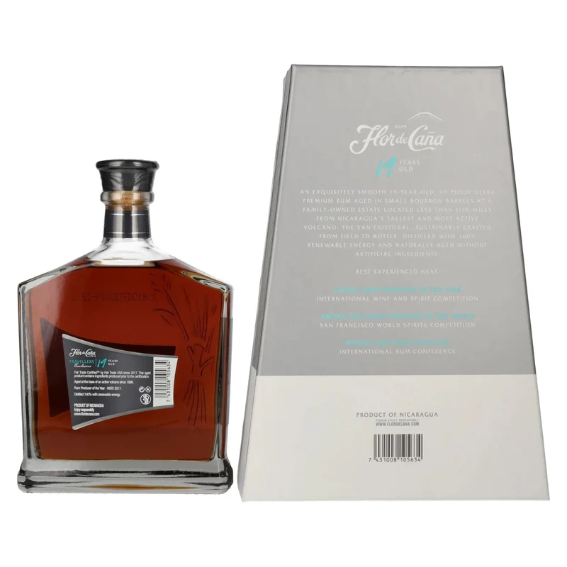 Flor de Caña Centenario 19 Years Old Rum 45% Vol. 0,7l in Geschenkbox