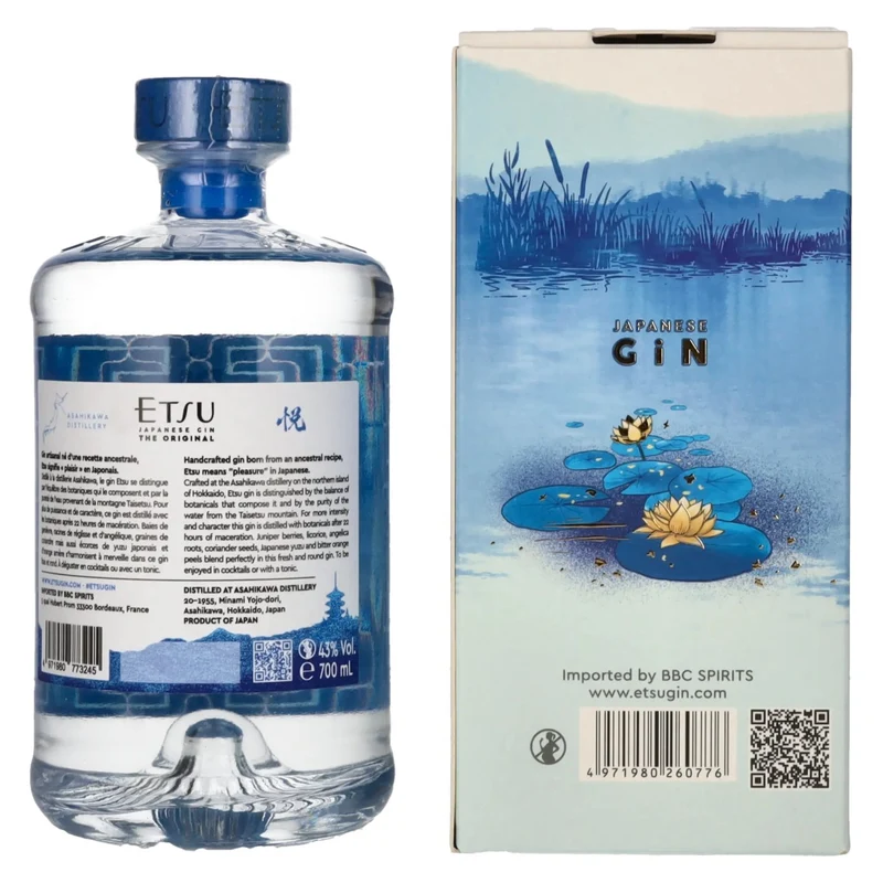 Etsu Japanese Handcrafted Gin The Original 43% Vol. 0,7l in Geschenkbox