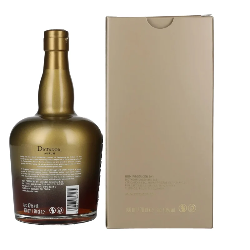 Dictador AURUM Colombian Aged Rum 40% Vol. 0,7l in Geschenkbox