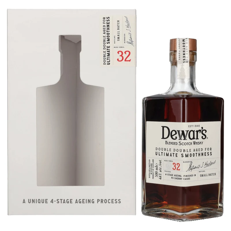 Dewar's 32 Years Old Double Double Aged Blended Scotch Whisky 46% Vol. 0,5l in Geschenkbox