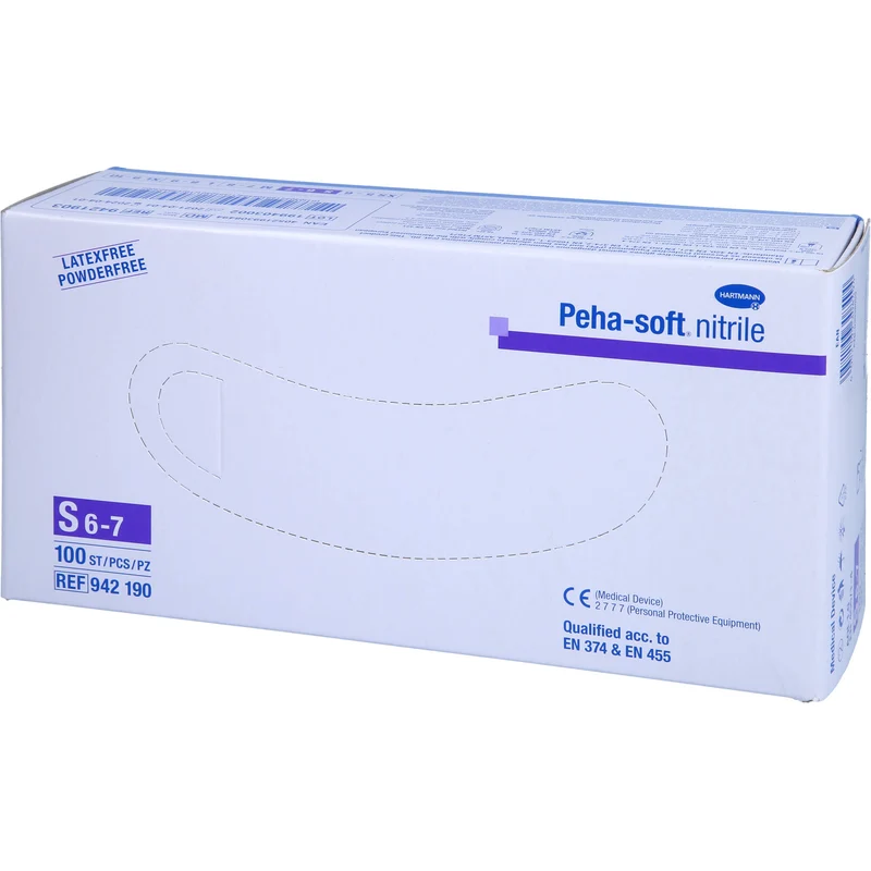 Peha-soft nitrile Untersuch.handsch. S unst.pudfr., 100 St HAS