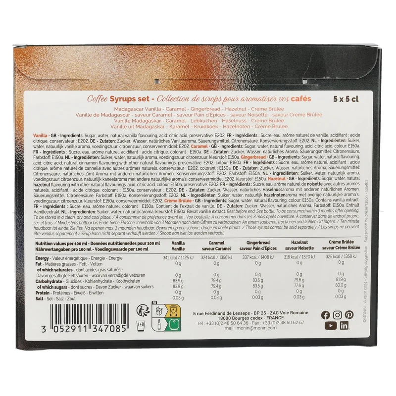 Le Sirop de Monin COFFEE SYRUPS SET 5x0,05l