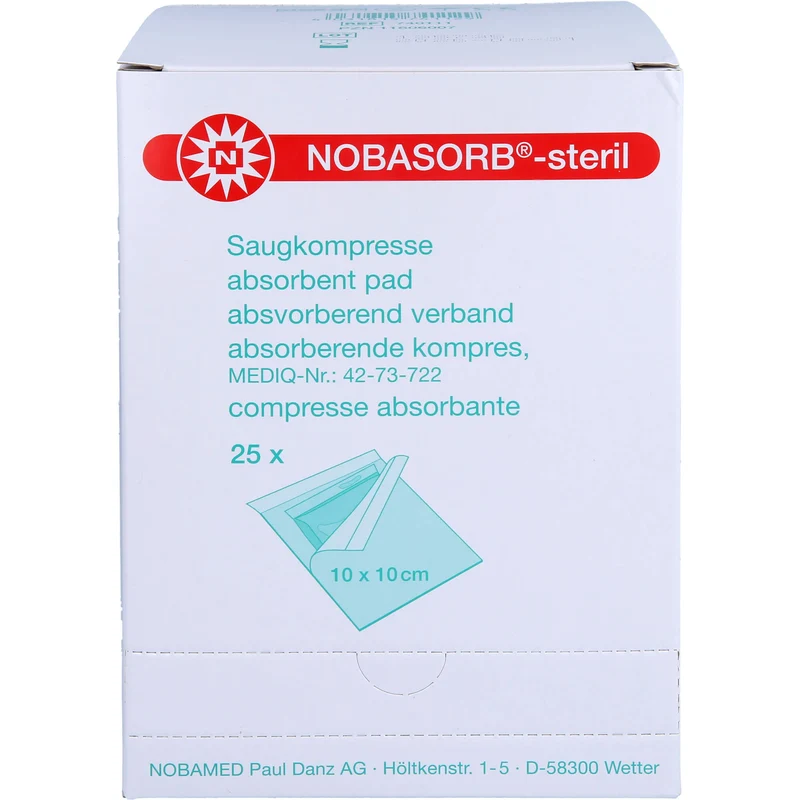 NOBASORB-steril 10x10 P1, 25 St KOM