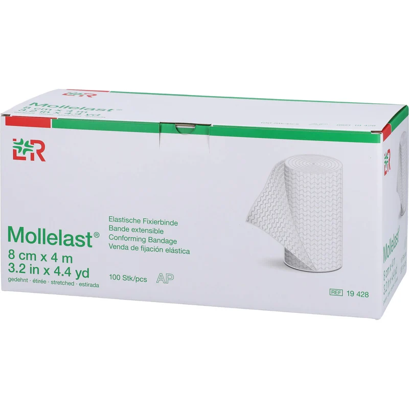 Mollelast Elastische Fixierbinde 8cmx4m, 100 St BIN