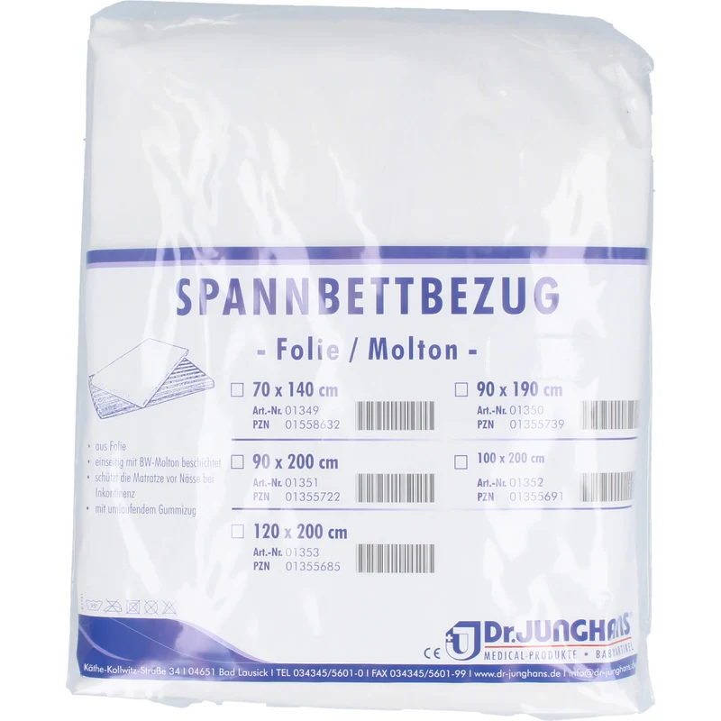 MOLTON SPANNBETTBEZUg 100X200CM M.FOLIE, 1 St