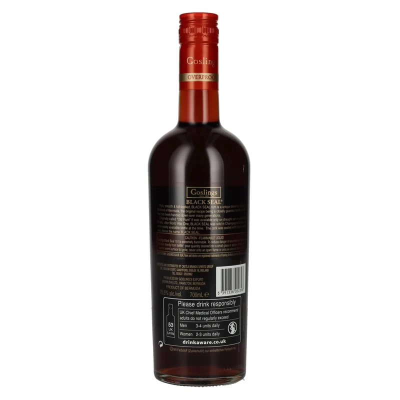 Goslings Black Seal 151 PROOF Bermuda Black Rum 75,5% Vol. 0,7l