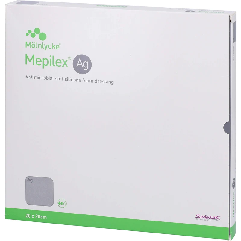 Mepilex Ag 20x20cm Steril, 5 St VER
