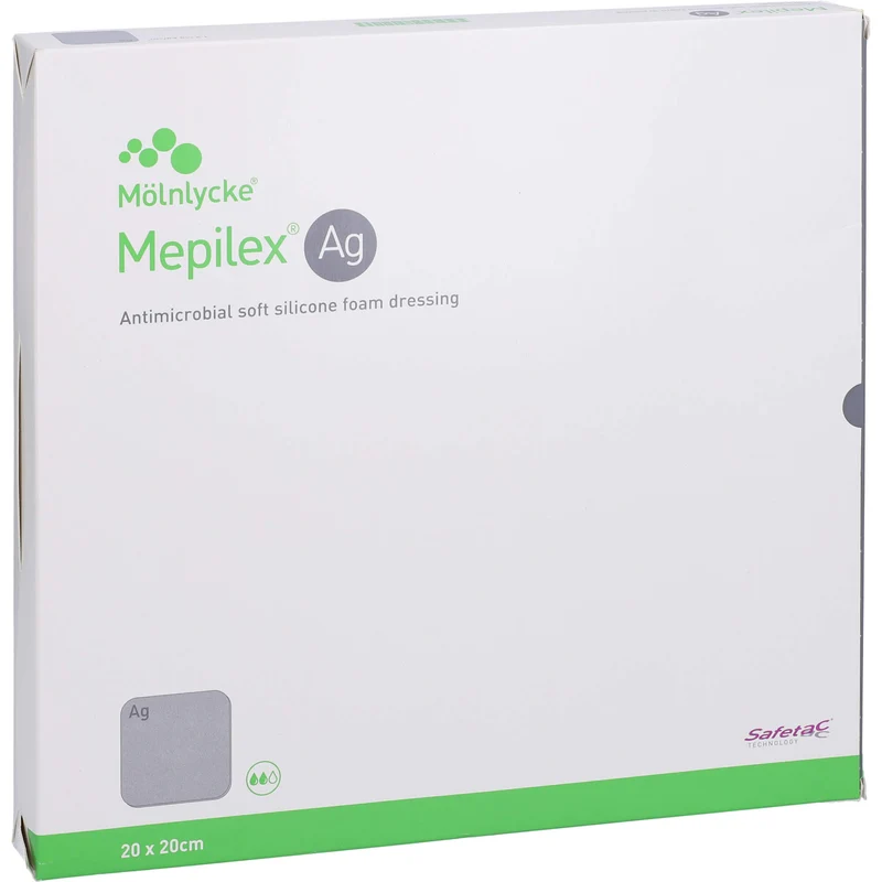 Mepilex Ag 20x20cm Steril, 5 St VER