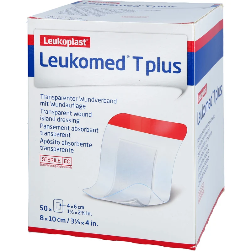 LEUKOMED TRANSP. PLUS STERILE PFL. 8x10 cm, 50 St PFL