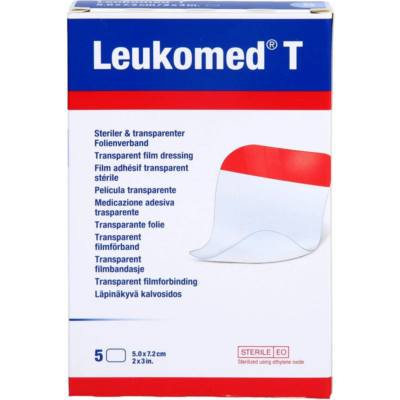 LEUKOMED TRANSP. STERILE PFLASTER 7,2x5 cm, 5 St PFL