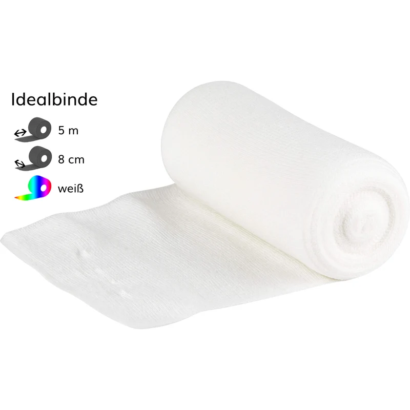 Lenkideal 5mx8cm mit Verbandklammern weiß, 10 St BIN