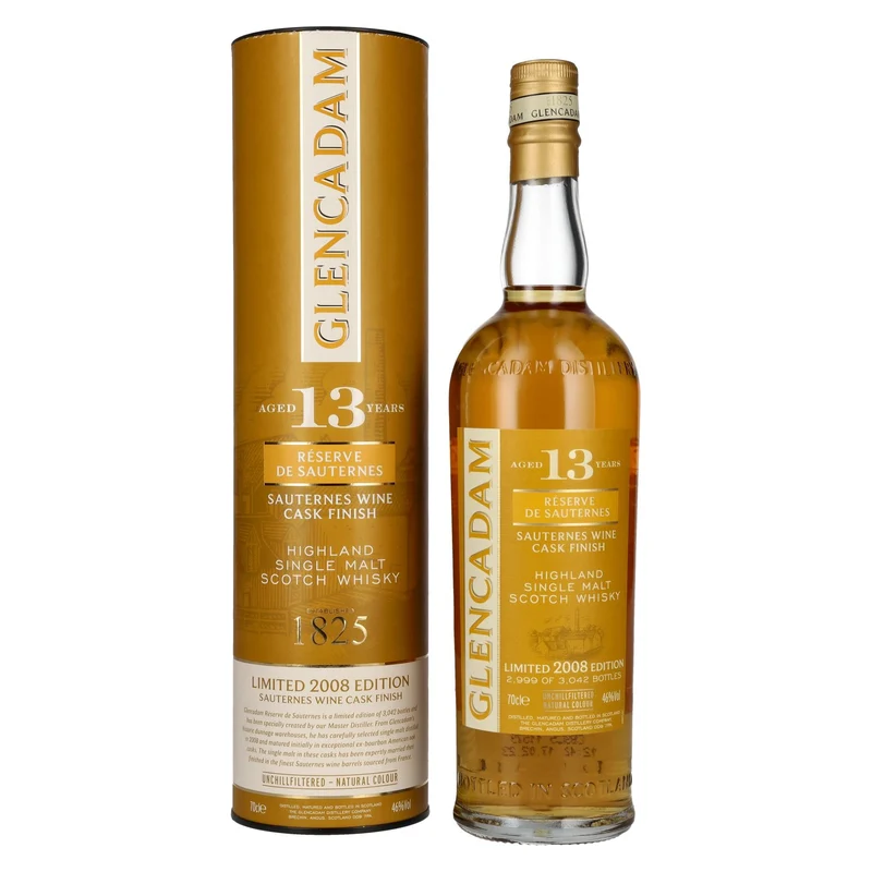 Glencadam 13 Years Old Sauternes Wine Cask Finish Limited Edition 2008 46% Vol. 0,7l in Geschenkbox