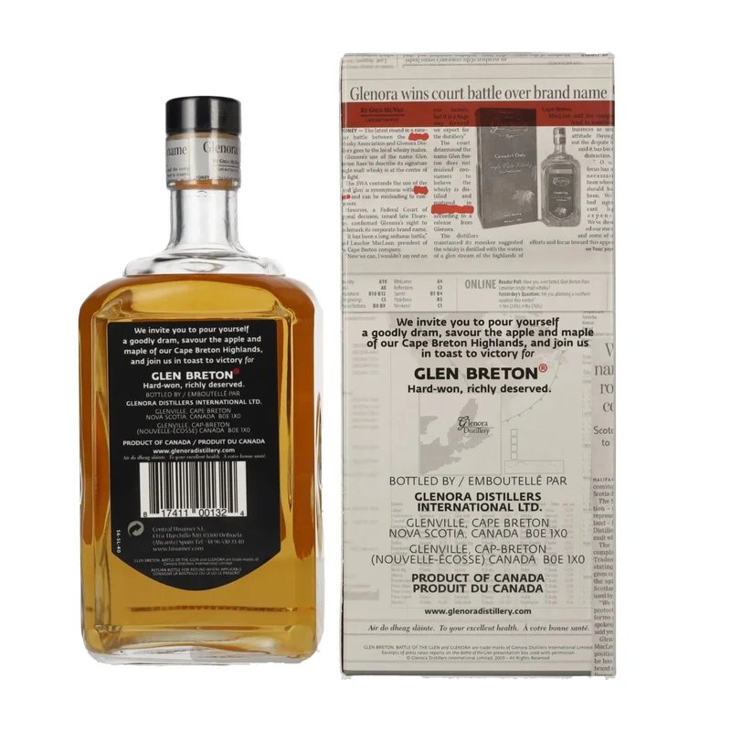 Glen Breton Battle of the Glen 15 Years Old Canadian Single Malt Whisky 43% Vol. 0,7l in Geschenkbox