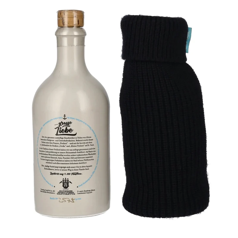Gin Sul Kleine Freiheit Original Hamburger Gin 45% Vol. 0,5l mit Second Skin Stoffüberzug