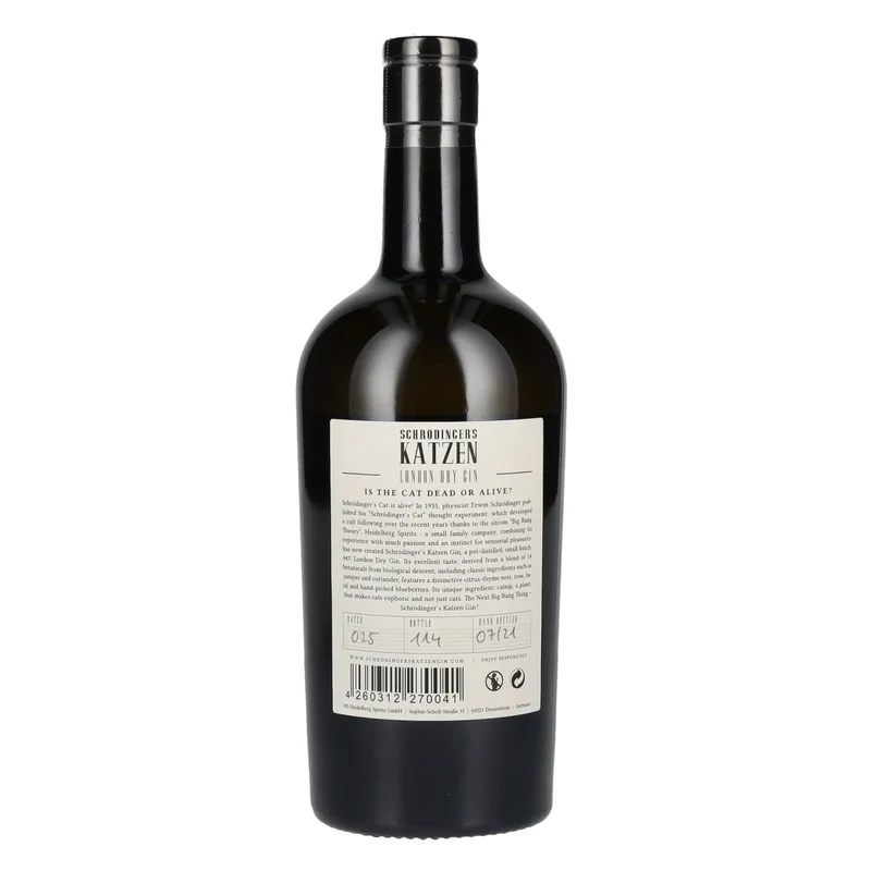 Schrödinger's Katzen London Dry Gin 44% Vol. 0,5l