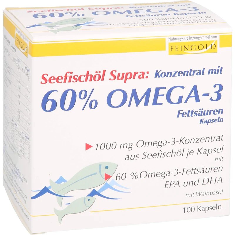 Seefischöl Supra mit 60% Omega-3-Fettsäuren Weichk, 100 St KAP