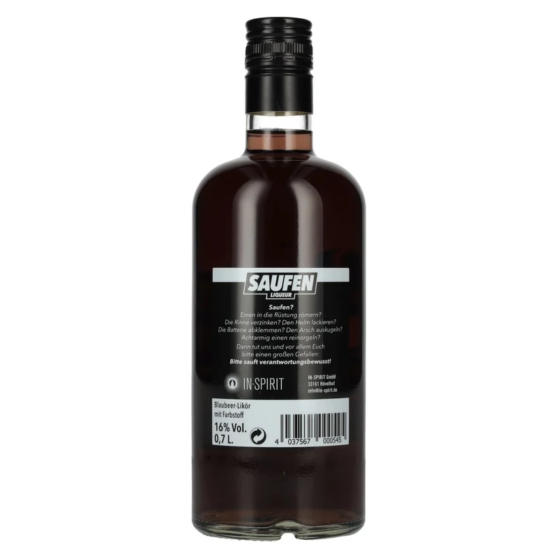 Saufen Liqueur Blaubeer-Likör 16% Vol. 0,7l