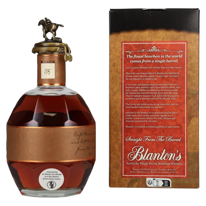 Blanton's STRAIGHT FROM THE BARREL BOURBON 64,8% Vol. 0,7l in Geschenkbox
