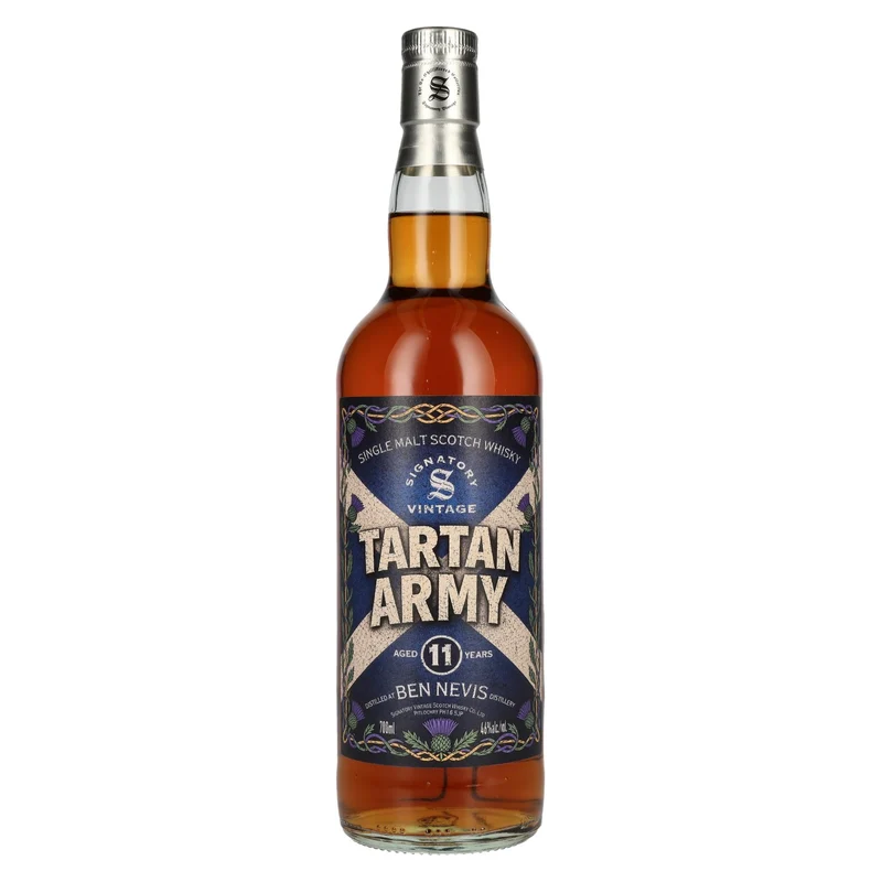 Signatory Vintage BEN NEVIS 11 Years Old TARTAN ARMY Highland Single Malt Scotch Whisky 46% Vol. 0,7l