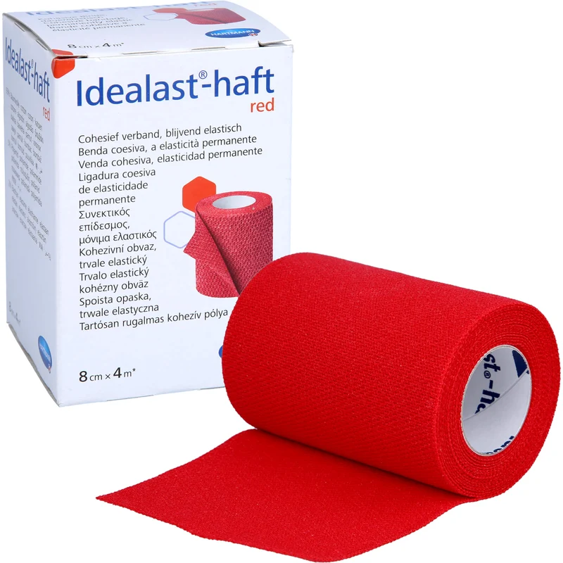 Idealast-haft color Binde 8cmx4m rot, 1 St BIN