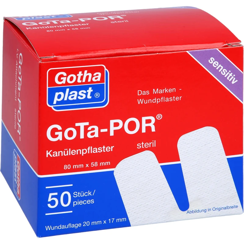 GoTa-POR Kanülenpflaster steril 80mmx58mm, 50 St PFL