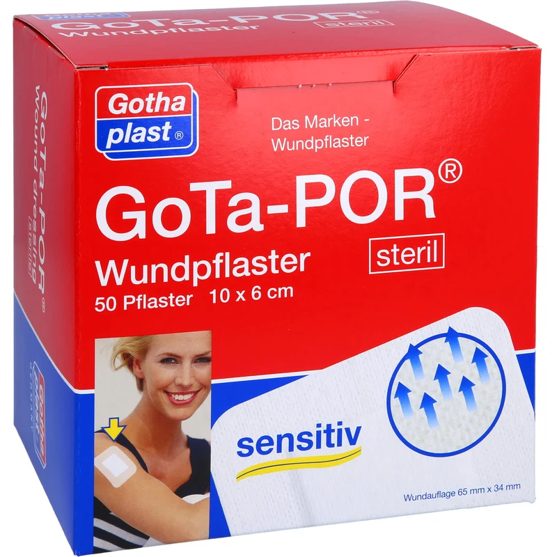 GoTa-POR Wundpflaster steril 100mmx60mm, 50 St PFL