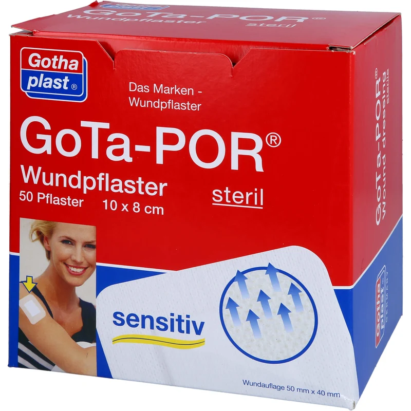 GoTa-POR Wundpflaster steril 100mmx80mm, 50 St PFL