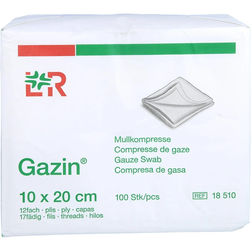 GAZIN Kompresse 10x20cm 12fach OP, 100 St KOM