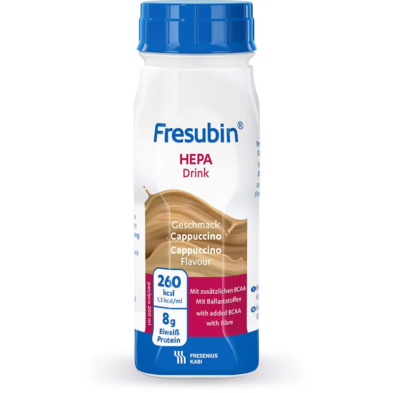 Fresubin hepa DRINK Cappucino Trinkflasche, 4X200 ml LOE