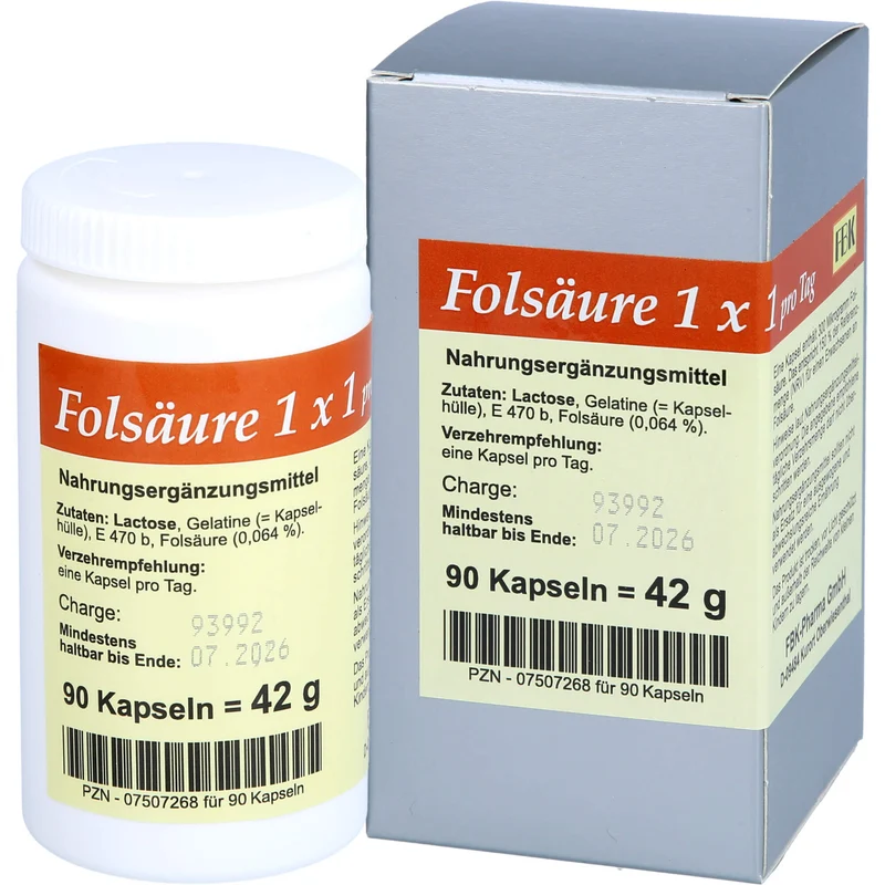 Folsäure 1 X 1 pro Tag, 90 St KAP