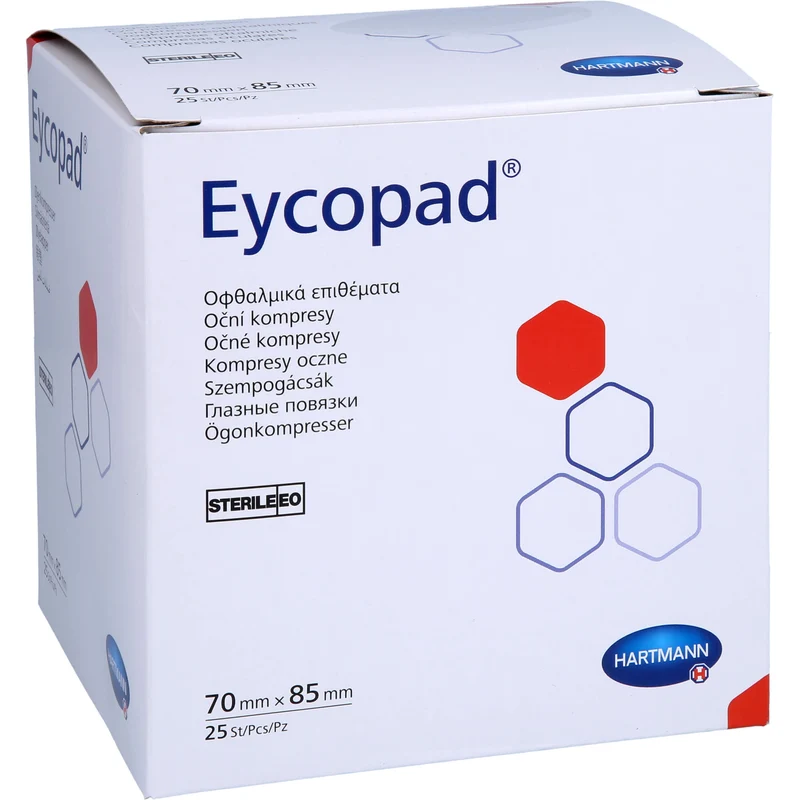 EYCOPAD AUGEN 70X85 STERIL, 25 St KOM