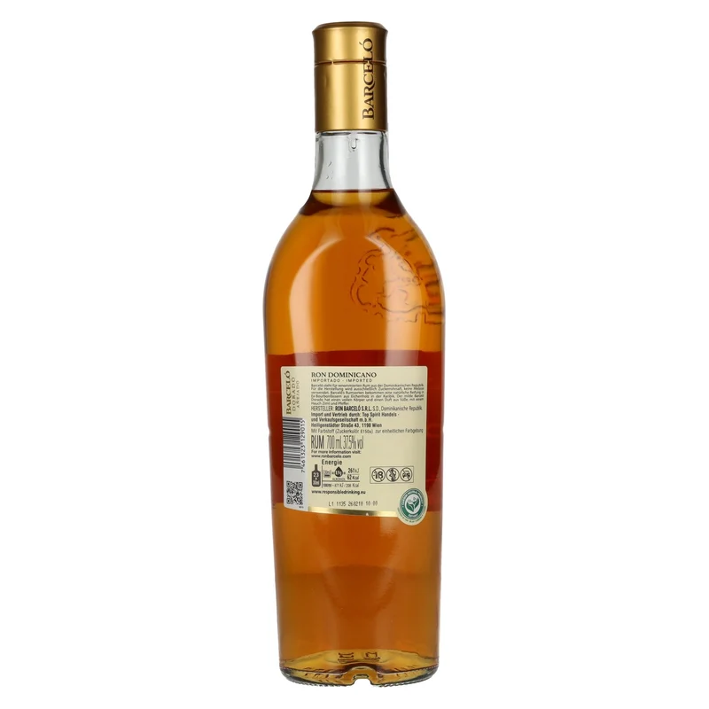 Ron Barceló DORADO Añejado Ron Dominicano 37,5% Vol. 0,7l