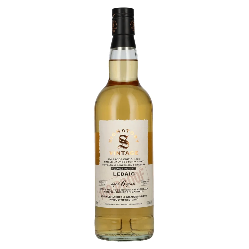 Signatory Vintage 100 Proof Edition LEDAIG 6 Years Old Single Malt #76 2020 57,1% Vol. 0,7l