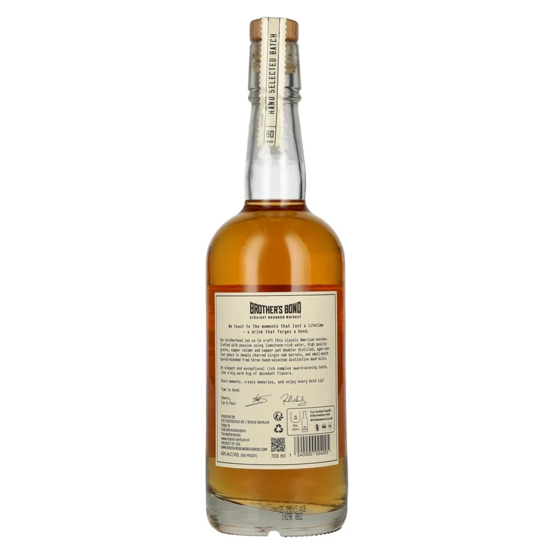 Brother's Bond Straight Bourbon Whiskey Batch No. 0038 40% Vol. 0,7l
