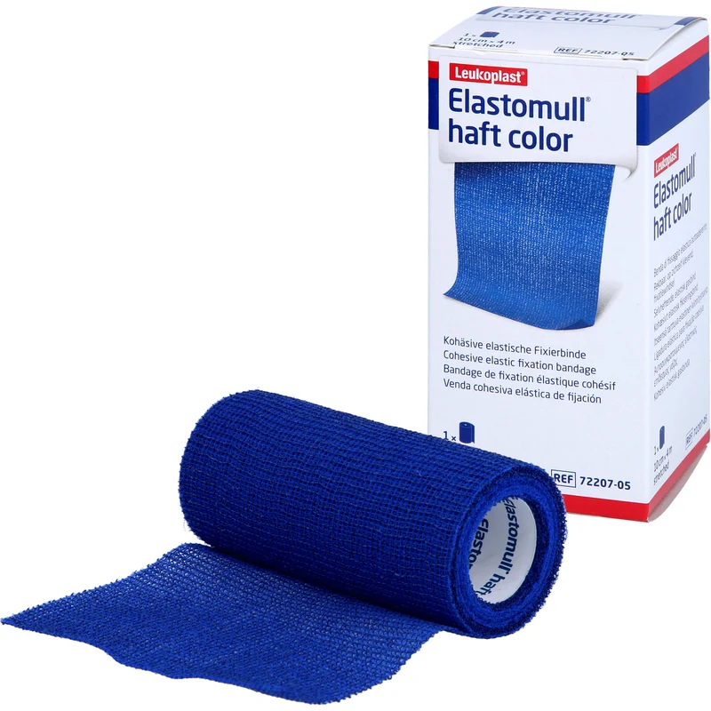 Elastomull haft 4mx10cm color blau, 1 St BIN