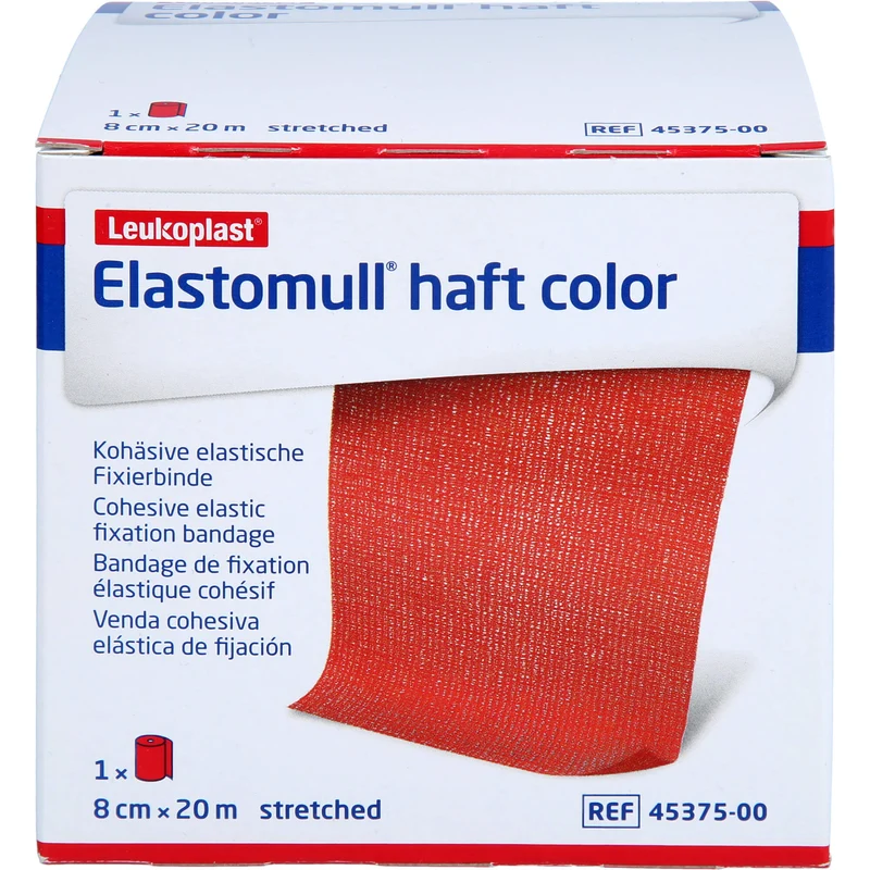 ELASTOMULL HAFT 20MX8cm color rot, 1 St BIN