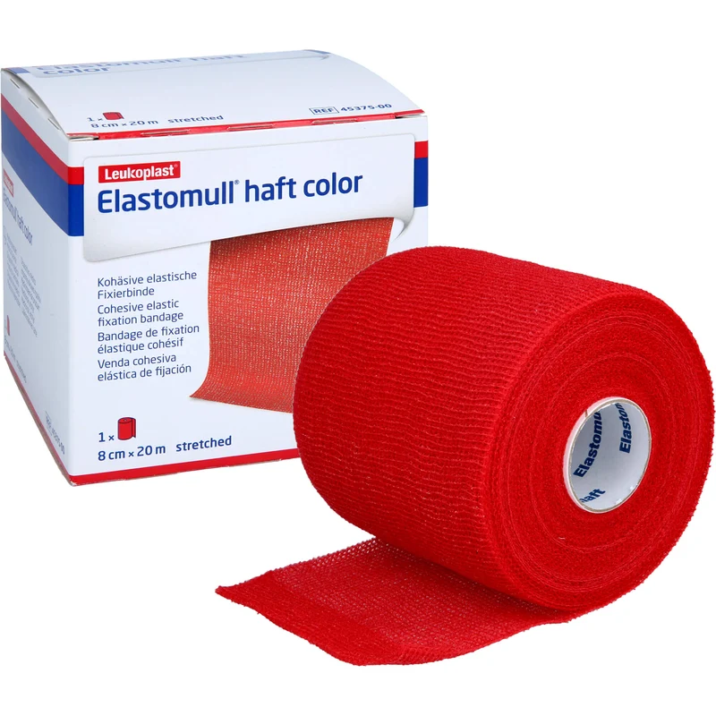 ELASTOMULL HAFT 20MX8cm color rot, 1 St BIN