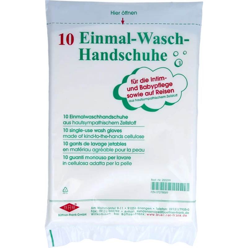 Einmal Waschhandschuhe, 10 St