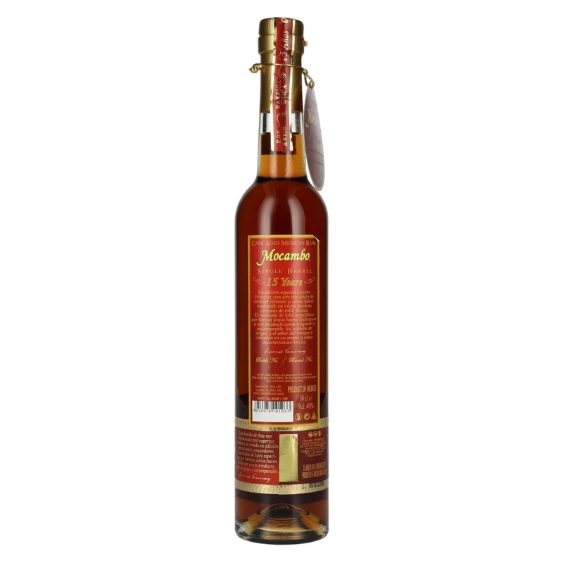 Mocambo Ron Añejo Barrica Única 15 Años 40% Vol. 0,5l