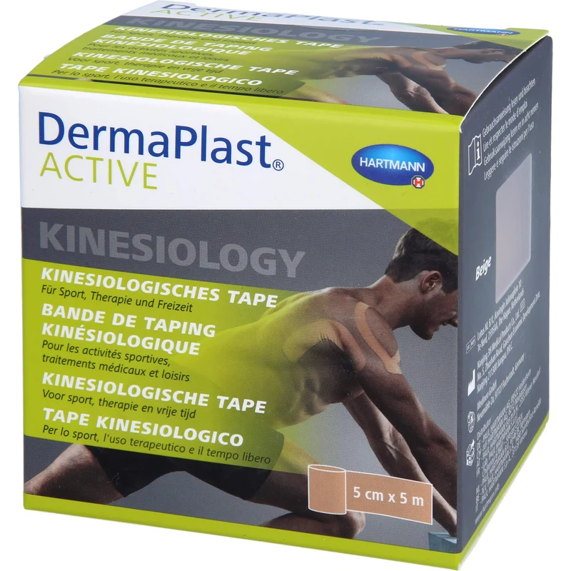 DermaPlast Active Kinesiology Tape beige 5cm x 5m, 1 St