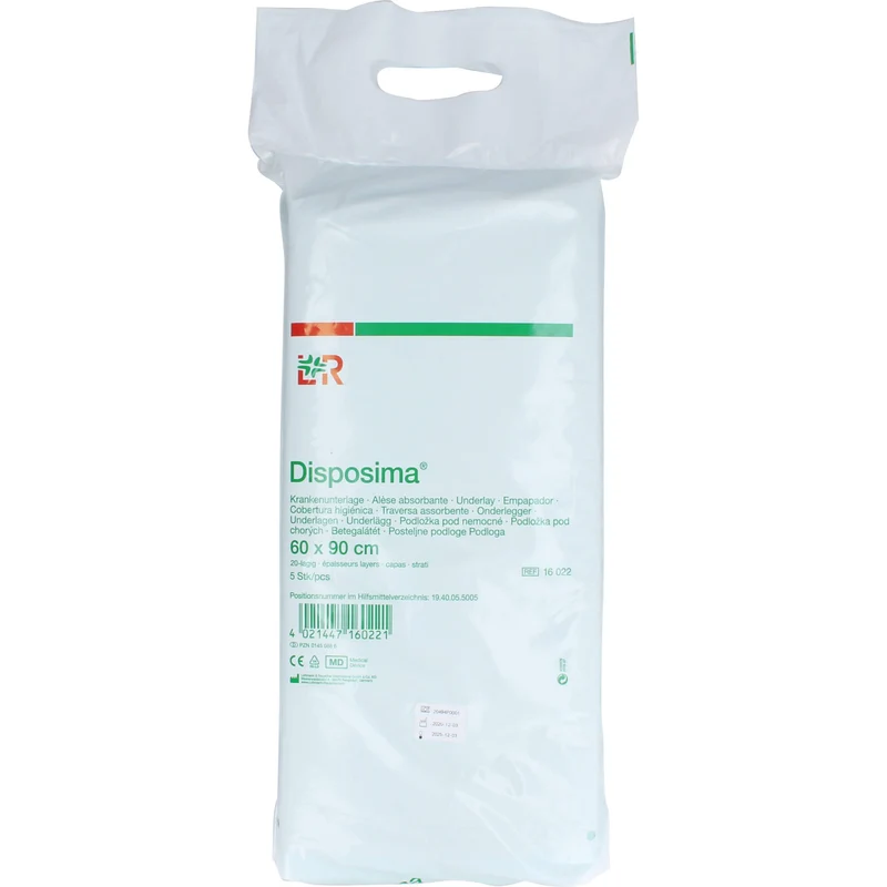Disposima Krankenunterlage 60x90cm 20 lagig, 5 St TUE