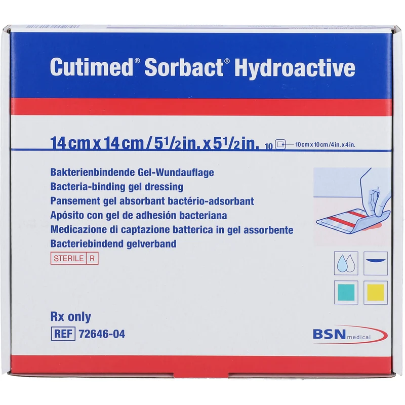 Cutimed Sorbact Hydroactive 14x14cm, 10 St KOM